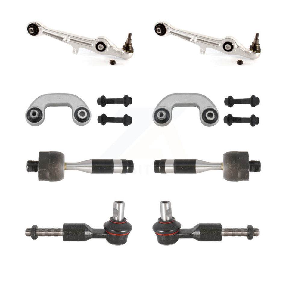 Front Suspension Control Arm And Ball Joint Assembly Steering Tie Rod End Stabilizer Bar Link Kit (8Pc) For 2005-2005 Audi A4 Quattro To Chassis/VIN #8H-5-014-476 KTR-100487