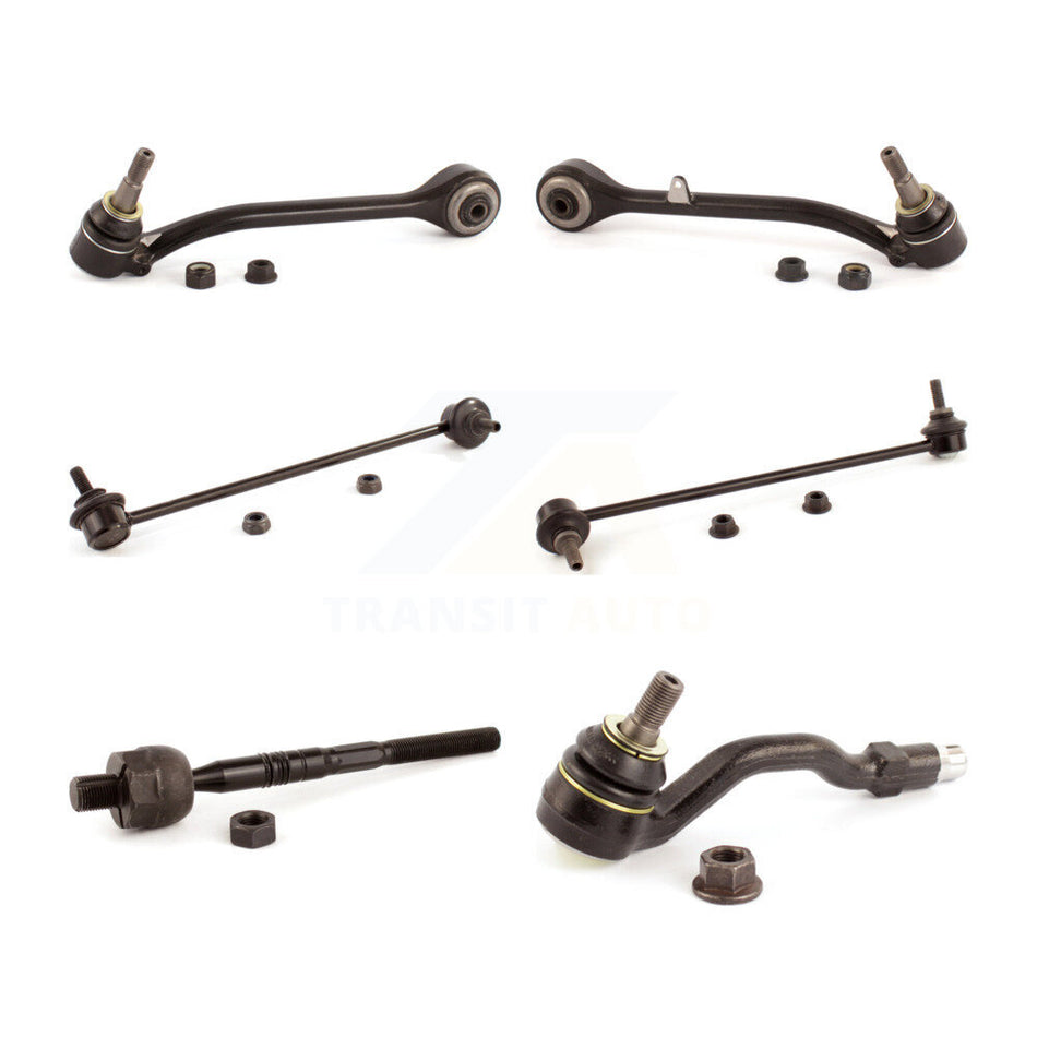 Front Suspension Control Arm And Ball Joint Assembly Steering Tie Rod End Stabilizer Bar Link Kit (6Pc) For 2004-2009 BMW X3 KTR-100489