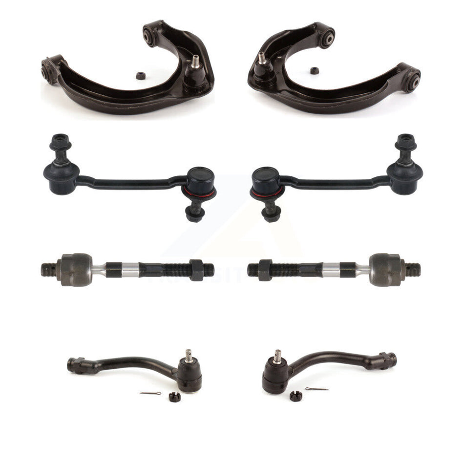 Front Suspension Control Arm And Ball Joint Assembly Steering Tie Rod End Stabilizer Bar Link Kit (8Pc) For Hyundai Sonata Azera KTR-100520