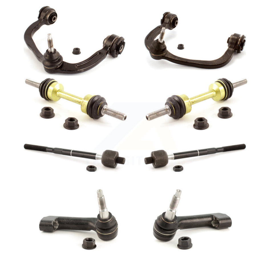 Front Suspension Control Arm And Ball Joint Assembly Steering Tie Rod End Stabilizer Bar Link Kit (8Pc) For Ford F-150 Expedition Lincoln Navigator KTR-100525