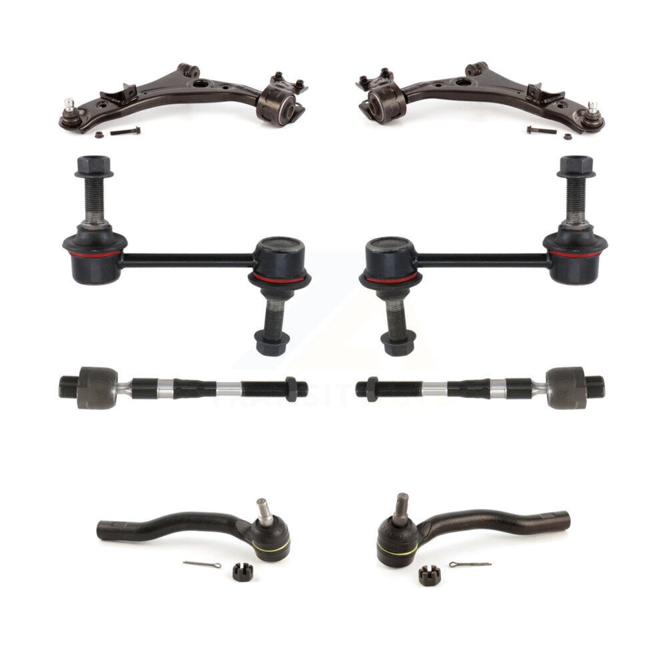 Front Suspension Control Arm And Ball Joint Assembly Steering Tie Rod End Stabilizer Bar Link Kit (8Pc) For Ford Edge Lincoln MKX KTR-100547