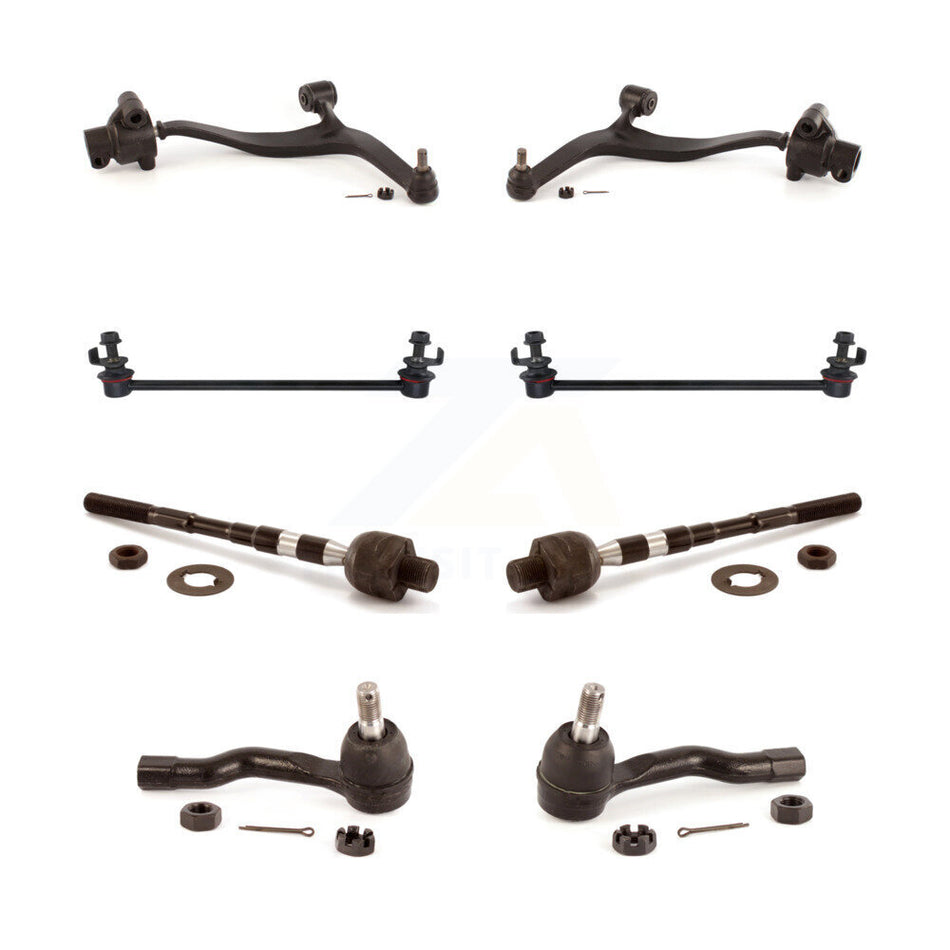 Front Suspension Control Arm And Ball Joint Assembly Steering Tie Rod End Stabilizer Bar Link Kit (8Pc) For 2003-2008 Infiniti FX35 FX45 INFINITI KTR-100548