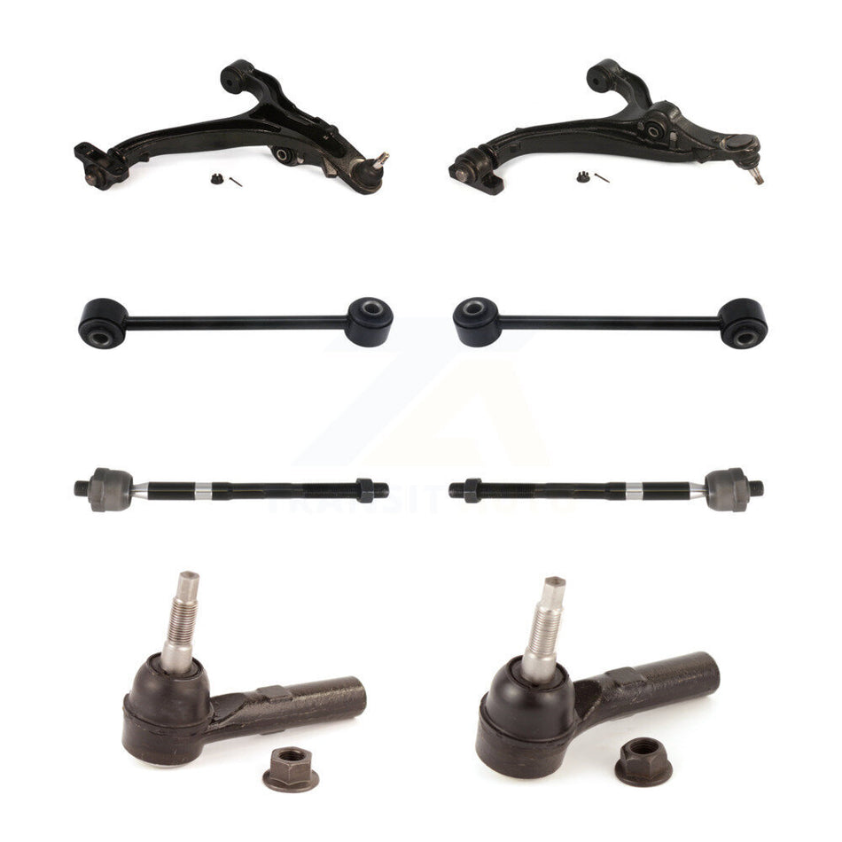 Front Suspension Control Arm And Ball Joint Assembly Steering Tie Rod End Stabilizer Bar Link Kit (8Pc) For Jeep Grand Cherokee Commander KTR-100565