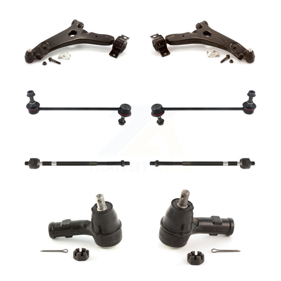 Front Suspension Control Arm And Ball Joint Assembly Steering Tie Rod End Stabilizer Bar Link Kit (8Pc) For 2008 Ford Focus KTR-100586