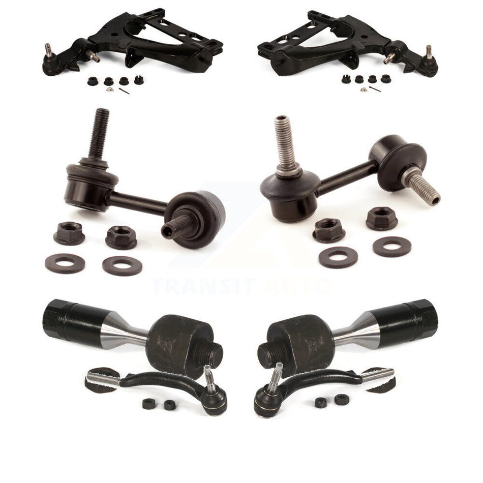 Front Suspension Control Arm & Ball Joint Assembly Steering Tie Rod End Link Kit (8Pc) For 2002-2002 Chevrolet Trailblazer GMC Envoy Oldsmobile Bravada EXT XL With 14mm Diameter Thread KTR-100592