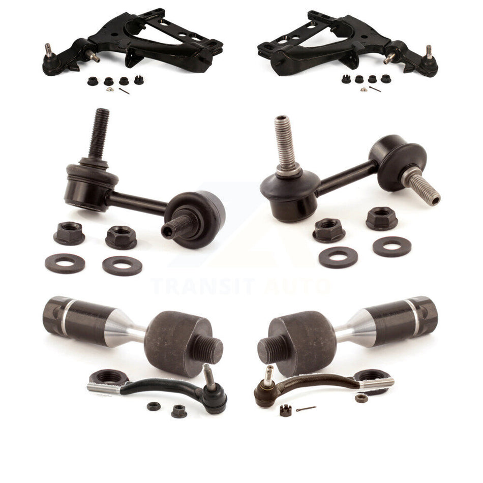 Front Suspension Control Arm And Ball Joint Assembly Steering Tie Rod End Stabilizer Bar Link Kit (8Pc) For Chevrolet Trailblazer GMC Envoy EXT XL Oldsmobile Bravada Isuzu Ascender KTR-100593