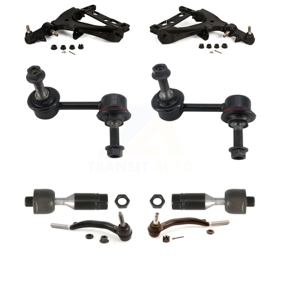 Front Suspension Control Arm And Ball Joint Assembly Steering Tie Rod End Stabilizer Bar Link Kit (8Pc) For Chevrolet Trailblazer GMC Envoy EXT XL Oldsmobile Bravada Isuzu Ascender KTR-100593