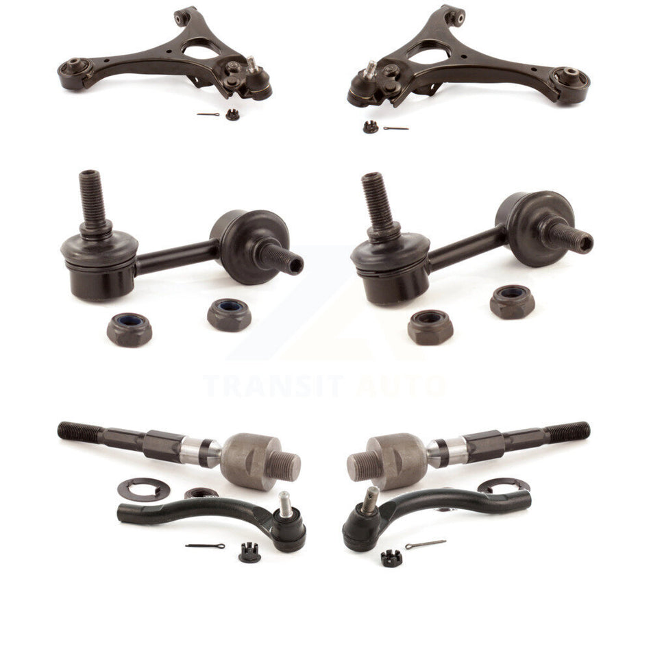 Front Suspension Control Arm And Ball Joint Assembly Steering Tie Rod End Stabilizer Bar Link Kit (8Pc) For Honda Civic 1.3L KTR-100598
