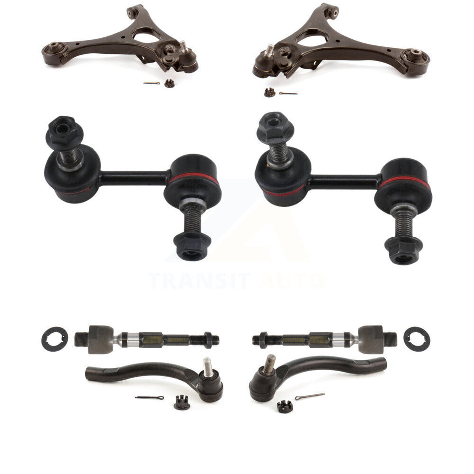 Front Suspension Control Arm And Ball Joint Assembly Steering Tie Rod End Stabilizer Bar Link Kit (8Pc) For Honda Civic 1.3L KTR-100598