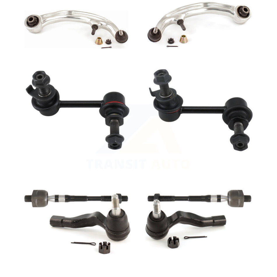 Front Suspension Control Arm And Ball Joint Assembly Steering Tie Rod End Stabilizer Bar Link Kit (8Pc) For INFINITI G35 Nissan 350Z KTR-100630