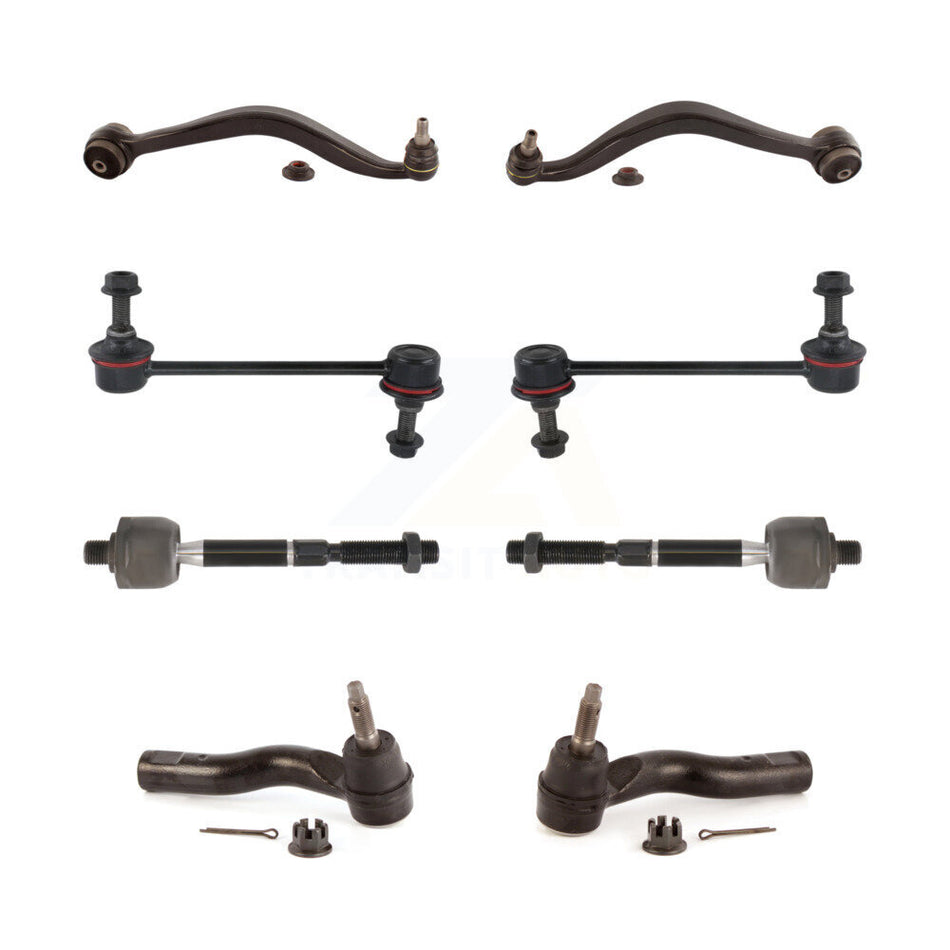 Front Suspension Control Arm And Ball Joint Assembly Steering Tie Rod End Stabilizer Bar Link Kit (8Pc) For Ford Fusion Lincoln MKZ Mercury Milan KTR-100631