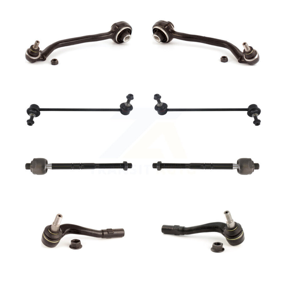 Front Suspension Control Arm And Ball Joint Assembly Steering Tie Rod End Stabilizer Link Kit (8Pc) For Mercedes-Benz C230 C240 CLK350 C320 C280 CLK320 CLK500 CLK550 C350 CLK55 AMG C32 C55 KTR-100635