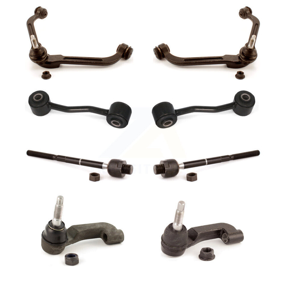 Front Suspension Control Arm And Ball Joint Assembly Steering Tie Rod End Stabilizer Bar Link Kit (8Pc) For 2002-2005 Jeep Liberty KTR-100650