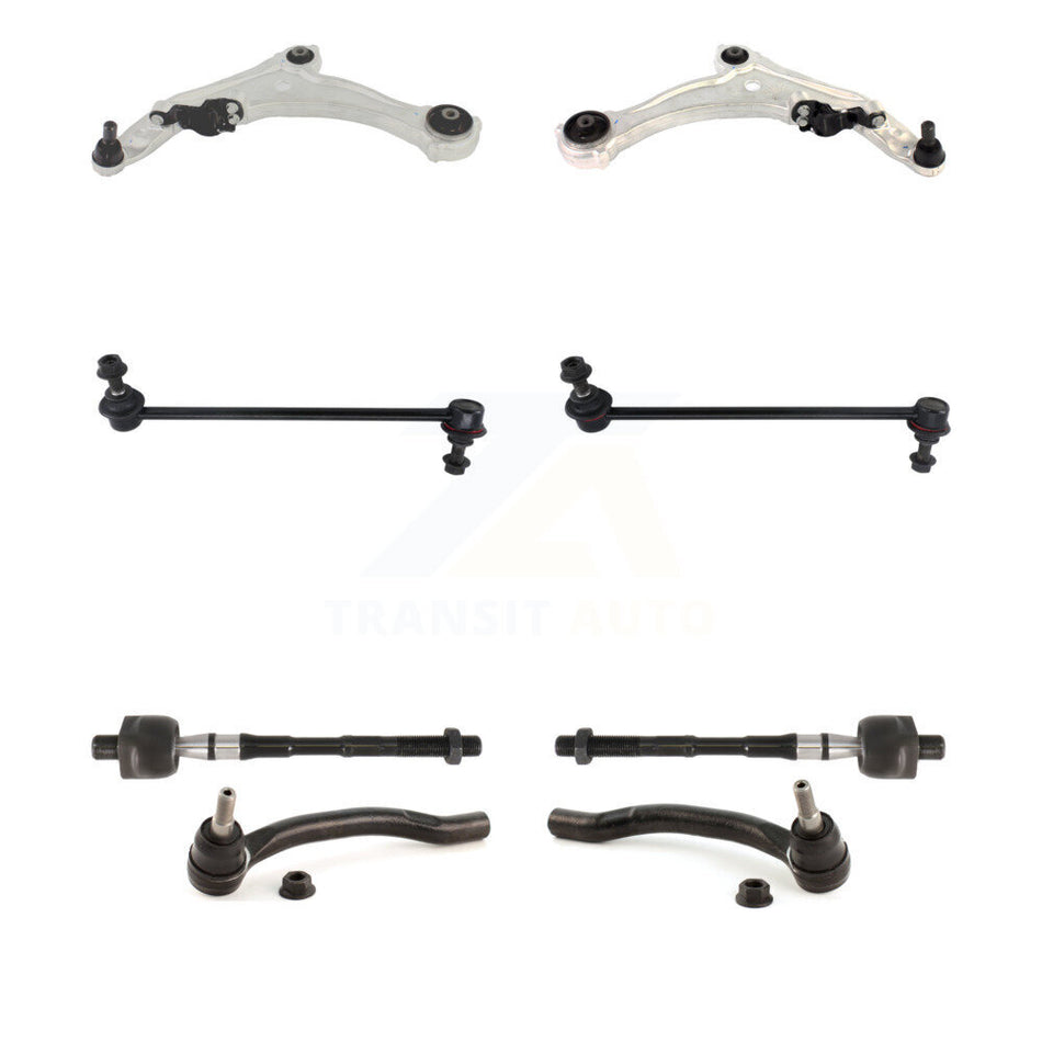 Front Suspension Control Arm And Ball Joint Assembly Steering Tie Rod End Stabilizer Bar Link Kit (8Pc) For 2009-2014 Nissan Maxima KTR-101599