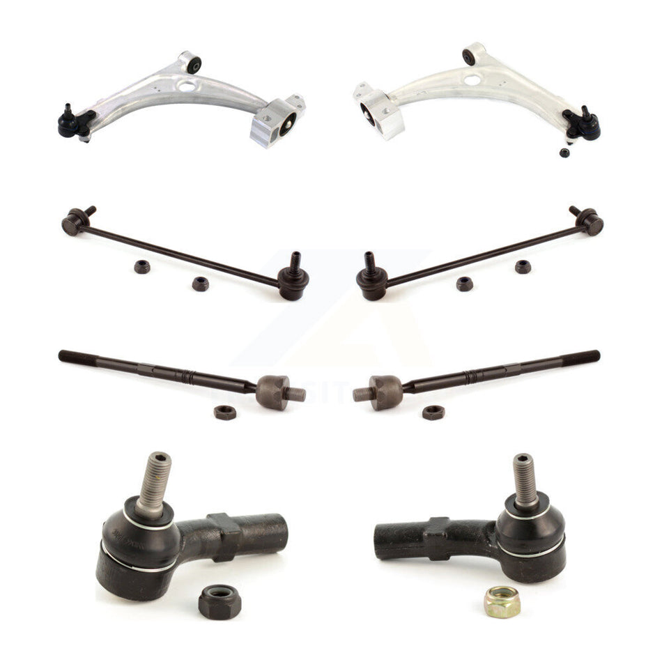 Front Suspension Control Arm And Ball Joint Assembly Steering Tie Rod End Stabilizer Bar Link Kit (8Pc) For 2006 Volkswagen Passat KTR-101601