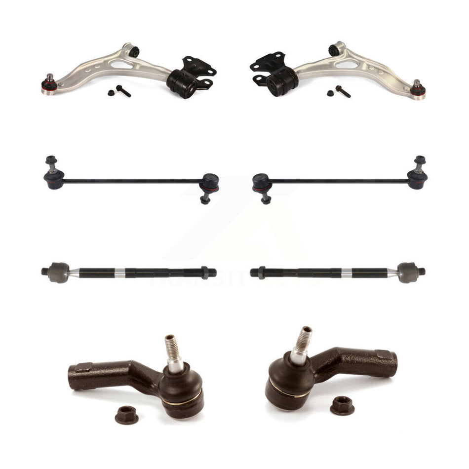 Front Suspension Control Arm And Ball Joint Assembly Steering Tie Rod End Stabilizer Bar Link Kit (8Pc) For Ford Focus C-Max KTR-101607