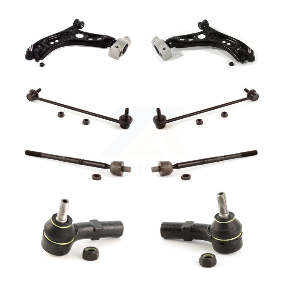 Front Suspension Control Arm And Ball Joint Assembly Steering Tie Rod End Stabilizer Bar Link Kit (8Pc) For Volkswagen Tiguan CC KTR-101608