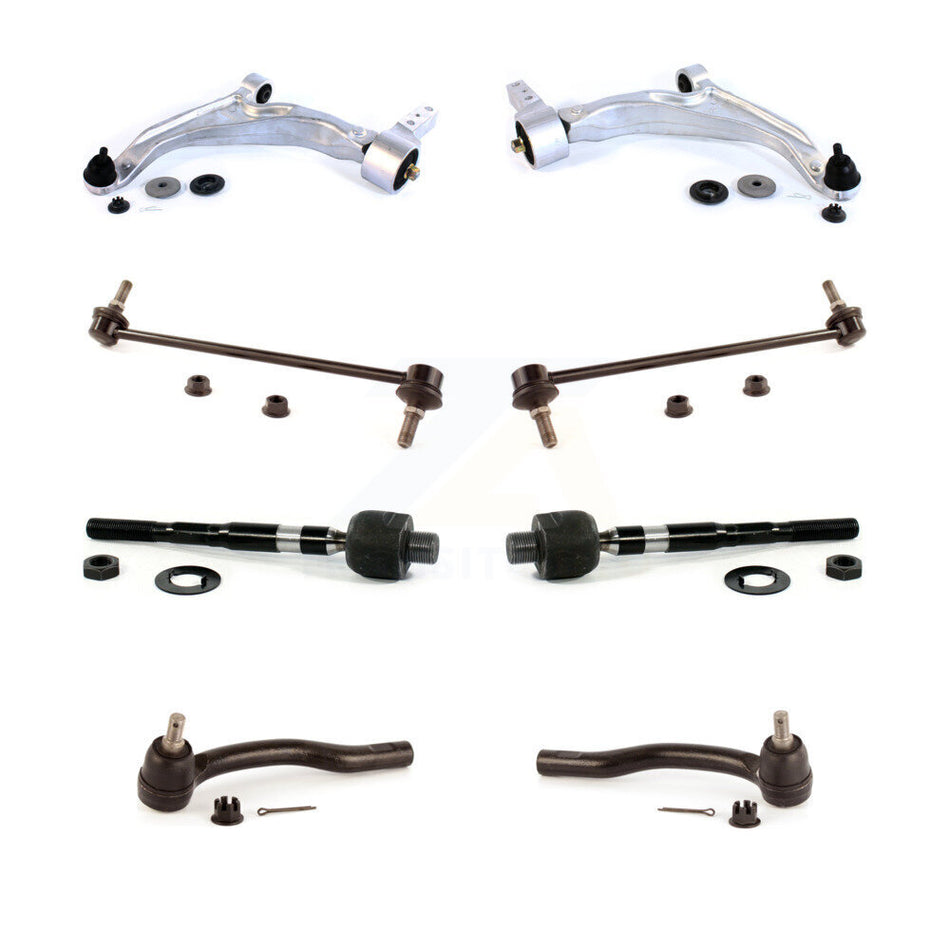 Front Suspension Control Arm And Ball Joint Assembly Steering Tie Rod End Stabilizer Bar Link Kit (8Pc) For 2009-2015 Honda Pilot KTR-101684