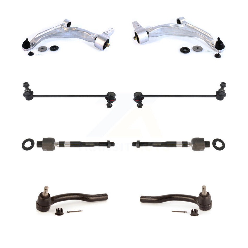 Front Suspension Control Arm And Ball Joint Assembly Steering Tie Rod End Stabilizer Bar Link Kit (8Pc) For 2009-2015 Honda Pilot KTR-101684