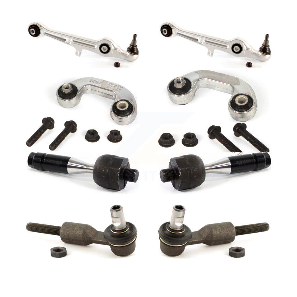 Front Suspension Control Arm And Ball Joint Assembly Steering Tie Rod End Stabilizer Bar Link Kit (8Pc) For 2002-2004 Audi A4 Quattro KTR-101704
