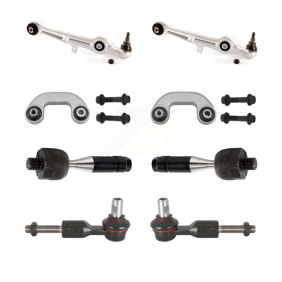 Front Suspension Control Arm And Ball Joint Assembly Steering Tie Rod End Stabilizer Bar Link Kit (8Pc) For 2002-2004 Audi A4 Quattro KTR-101704