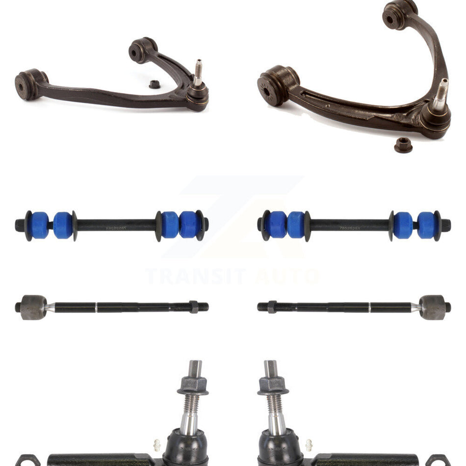 Front Suspension Control Arm And Ball Joint Assembly Steering Tie Rod End Stabilizer Bar Link Kit (8Pc) For Chevrolet Silverado 1500 GMC Sierra Tahoe KTR-101722