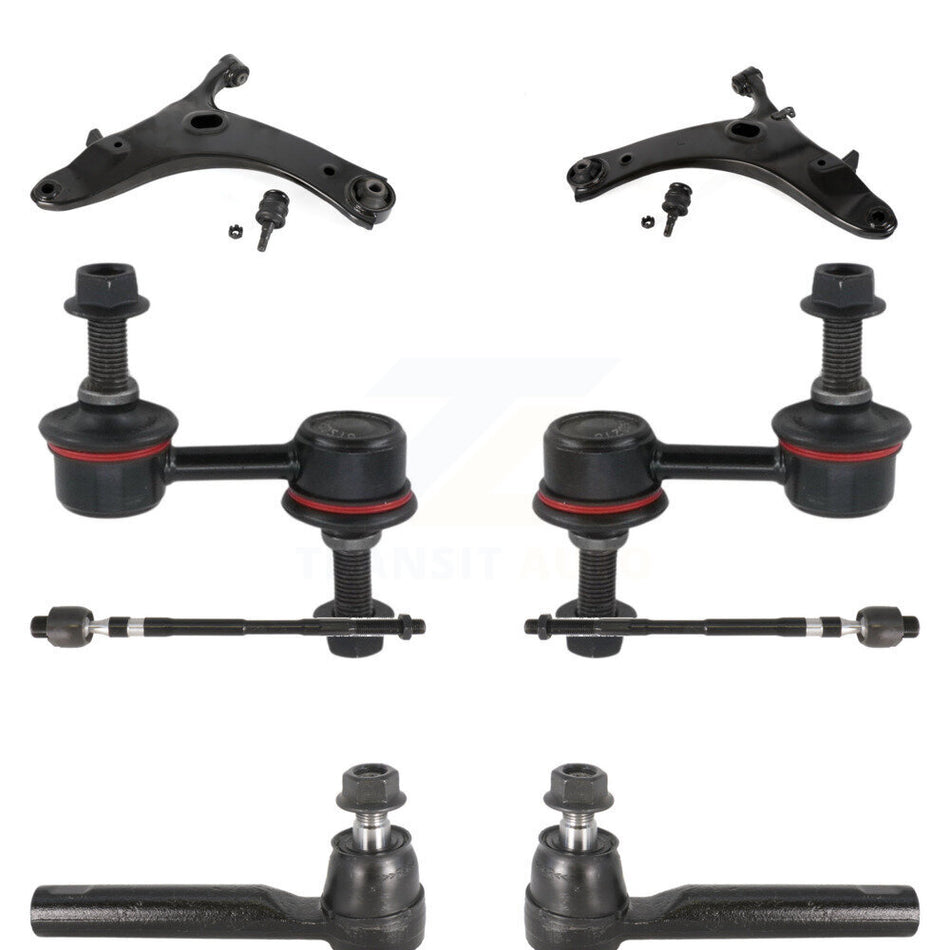 Front Suspension Control Arm And Ball Joint Assembly Steering Tie Rod End Stabilizer Bar Link Kit (8Pc) For Subaru Impreza WRX KTR-102934