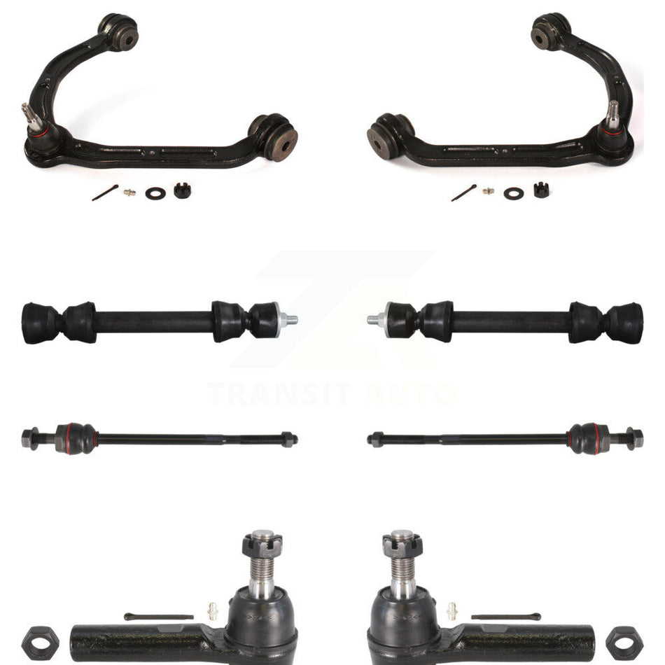 Front Suspension Control Arm And Ball Joint Assembly Steering Tie Rod End Stabilizer Bar Link Kit (8Pc) For 2003-2007 Chevrolet Express 3500 8.5" Length KTR-102950