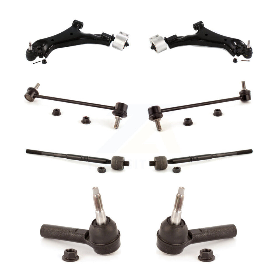 Front Suspension Control Arm And Ball Joint Assembly Steering Tie Rod End Stabilizer Bar Link Kit (8Pc) For 2010-2017 Chevrolet Equinox GMC Terrain 2.4L KTR-102969