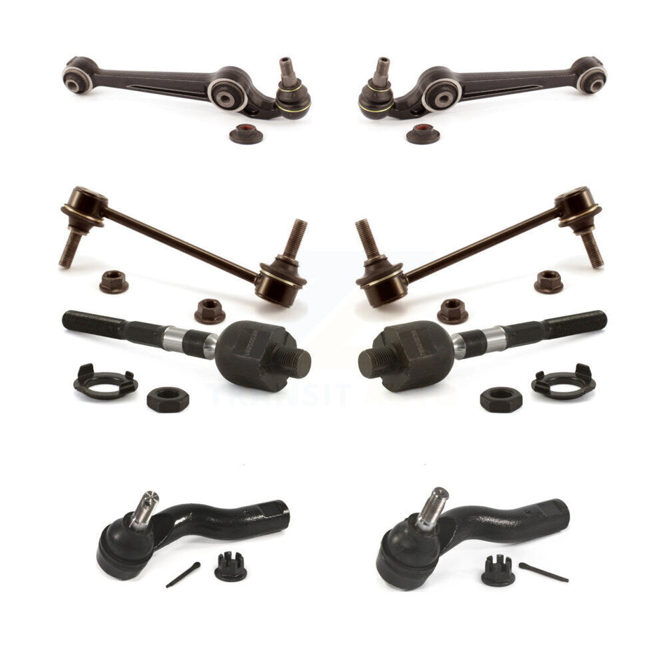Front Suspension Control Arm And Ball Joint Assembly Steering Tie Rod End Stabilizer Bar Link Kit (8Pc) For 2011-2012 Ford Fusion 3.5L KTR-103201