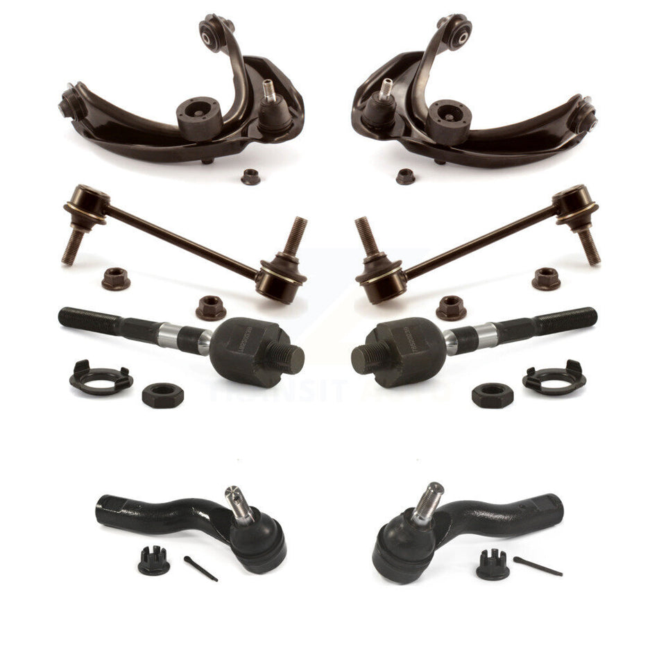 Front Suspension Control Arm And Ball Joint Assembly Steering Tie Rod End Stabilizer Bar Link Kit (8Pc) For 2011-2012 Ford Fusion 3.5L KTR-103203