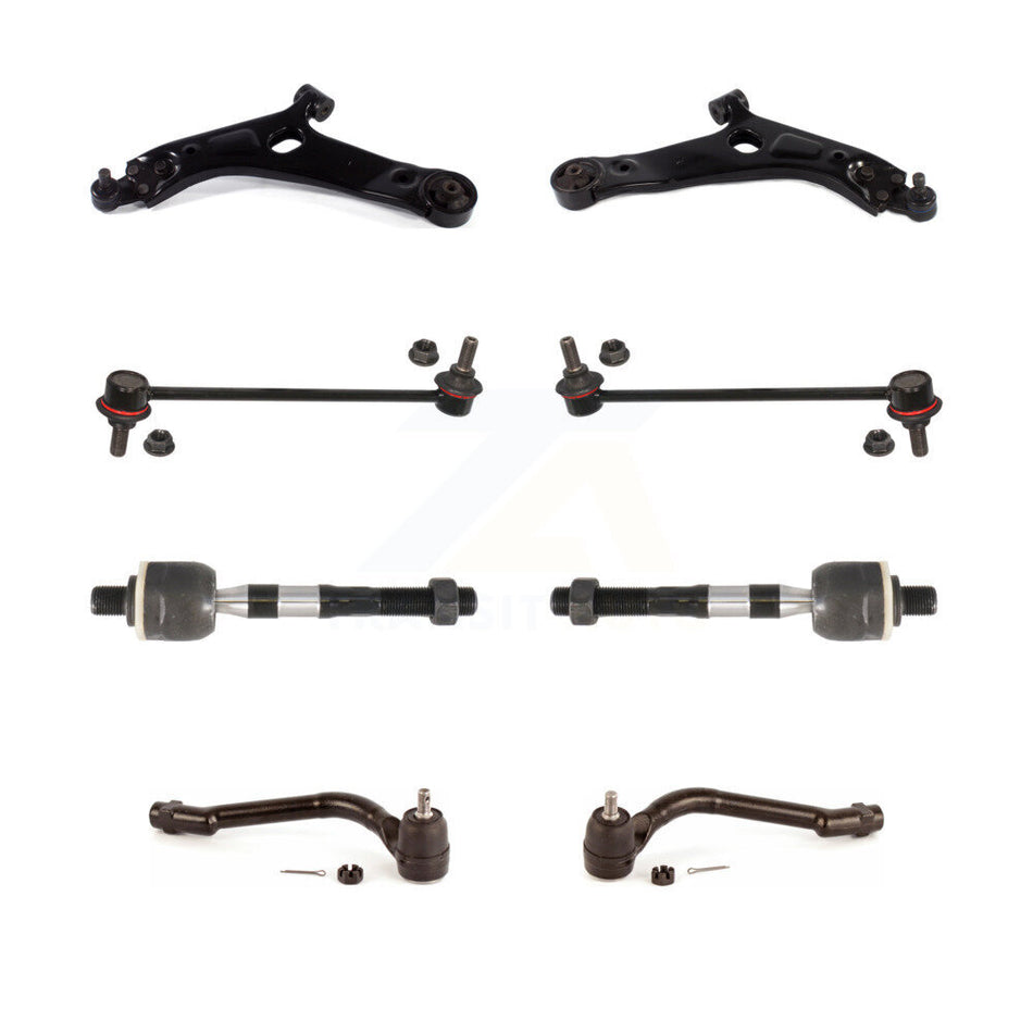 Front Suspension Control Arm And Ball Joint Assembly Steering Tie Rod End Stabilizer Bar Link Kit (8Pc) For Hyundai Tucson Kia Sportage KTR-103230