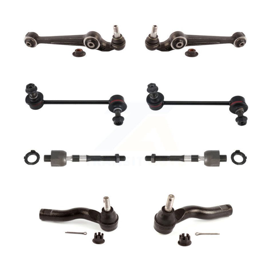 Front Suspension Control Arm And Ball Joint Assembly Steering Tie Rod End Stabilizer Bar Link Kit (8Pc) For Ford Fusion Mercury Milan Lincoln MKZ Zephyr KTR-103253