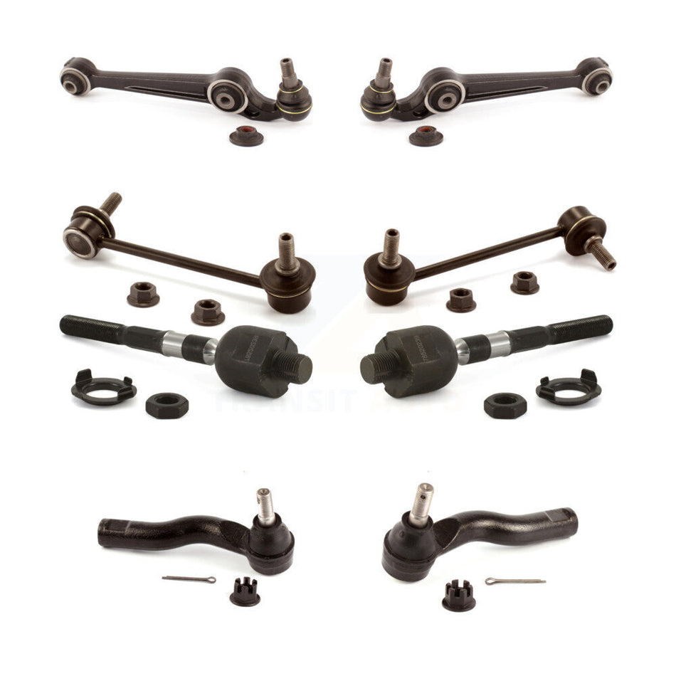 Front Suspension Control Arm And Ball Joint Assembly Steering Tie Rod End Stabilizer Bar Link Kit (8Pc) For Ford Fusion Lincoln MKZ Mercury Milan KTR-103255