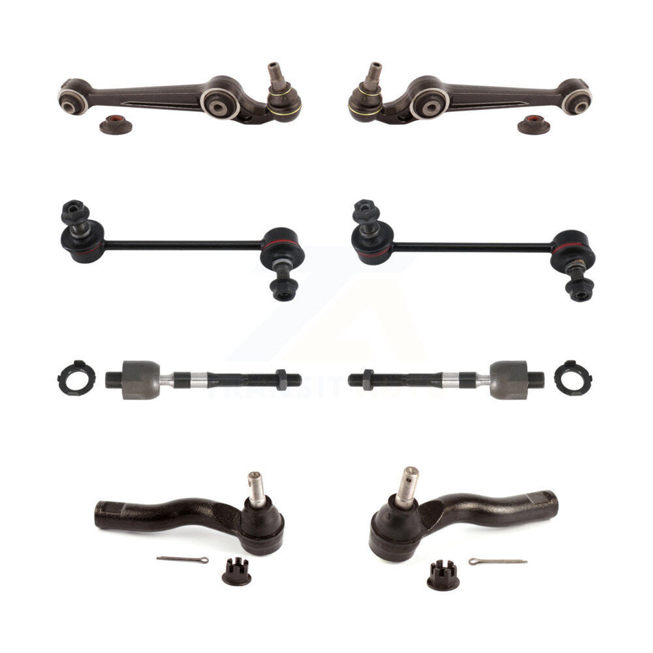Front Suspension Control Arm And Ball Joint Assembly Steering Tie Rod End Stabilizer Bar Link Kit (8Pc) For Ford Fusion Lincoln MKZ Mercury Milan KTR-103255