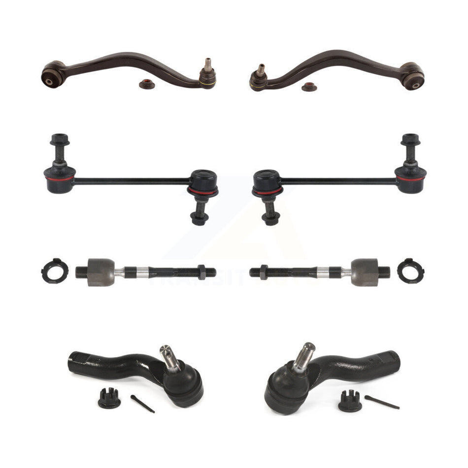 Front Suspension Control Arm And Ball Joint Assembly Steering Tie Rod End Stabilizer Bar Link Kit (8Pc) For 2011-2012 Ford Fusion 3.5L KTR-103261