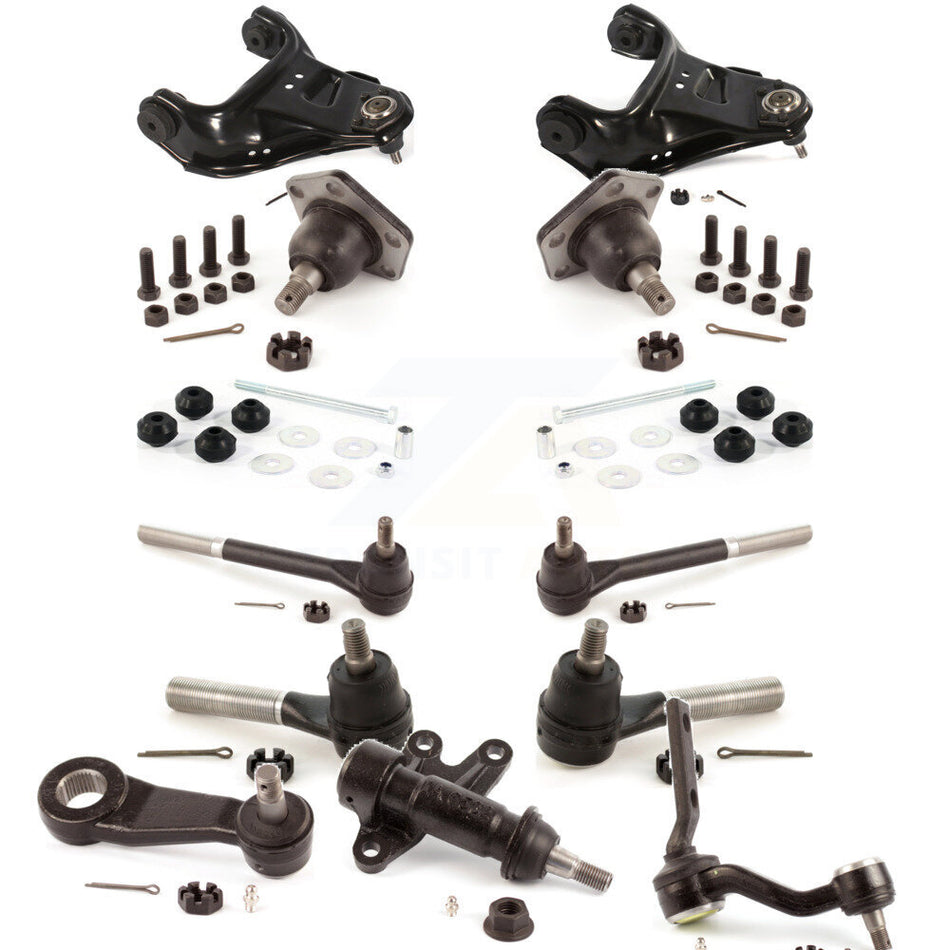 Front Control Arms Assembly And Lower Ball Joints Tie Rods Link Sway Bar Suspension Kit (13Pc) For Chevrolet Blazer Offset Rod End KTR-103453