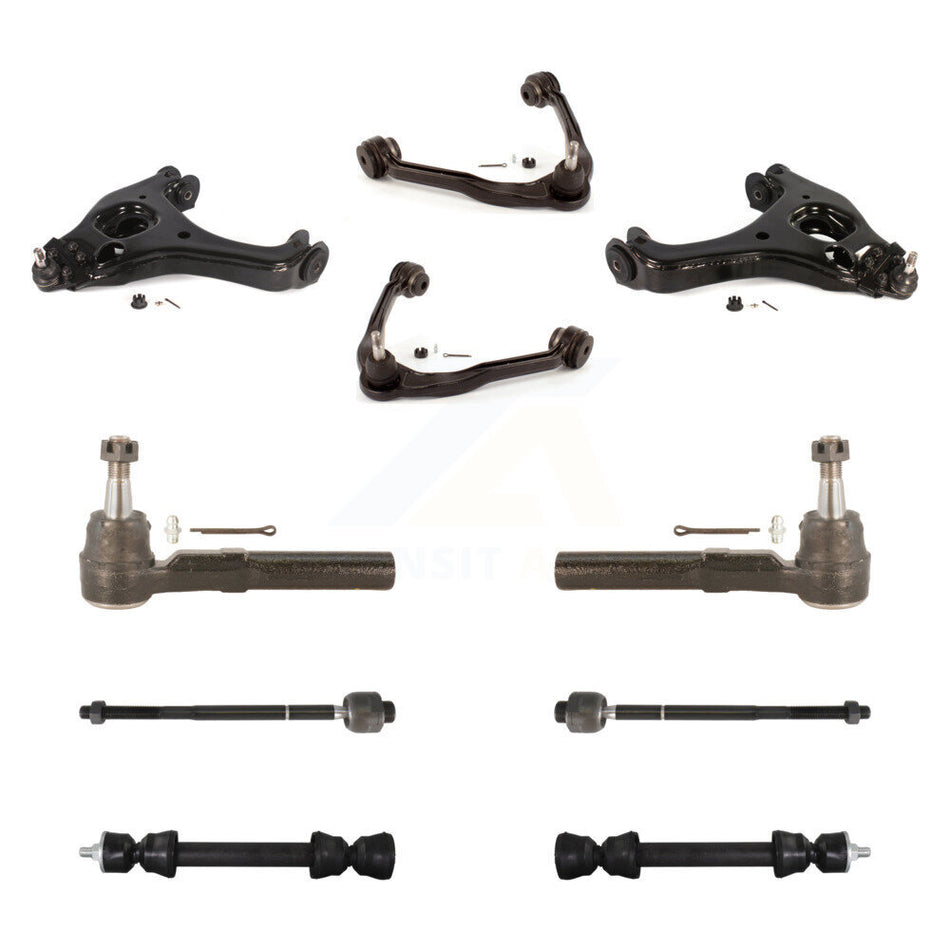 Front Control Arms Assembly And Lower Ball Joints Tie Rods Link Sway Bar Suspension Kit (10Pc) For Chevrolet Silverado 1500 GMC Sierra Classic KTR-103489