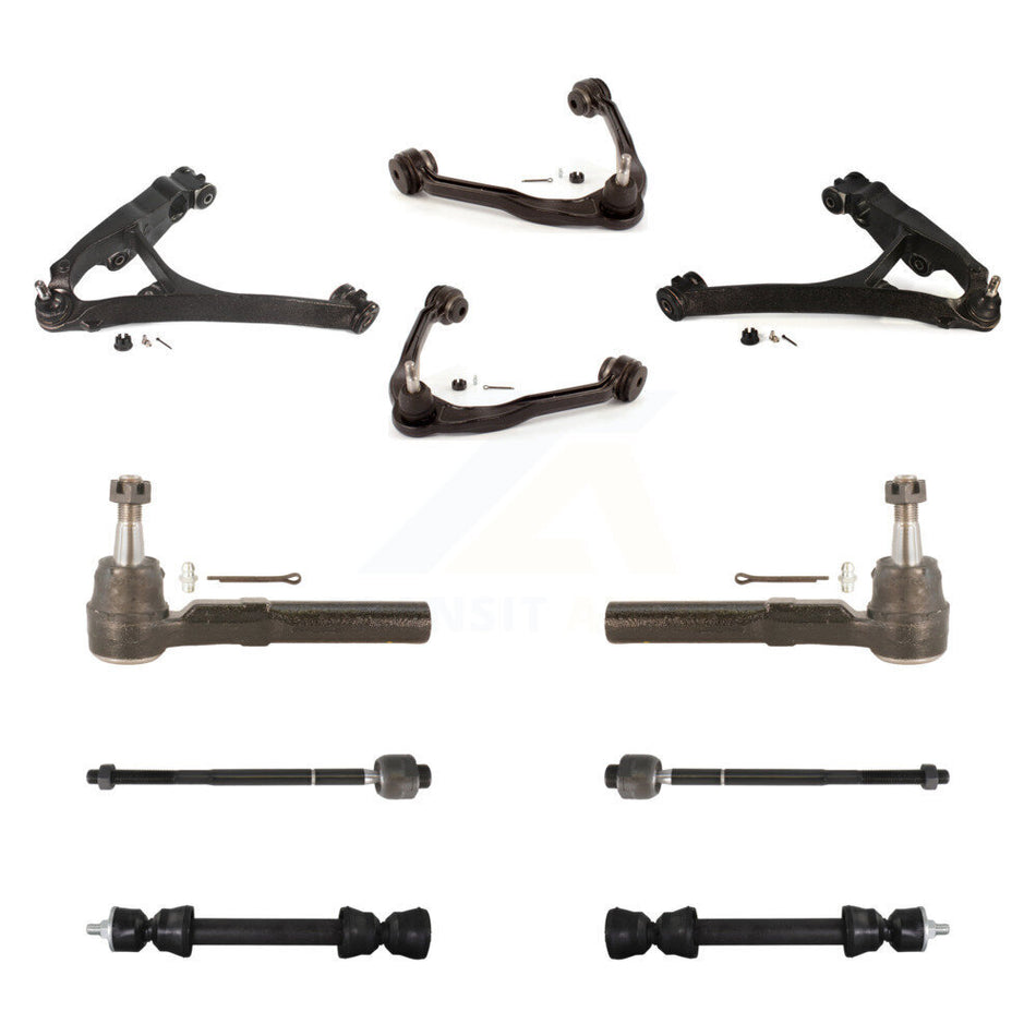Front Control Arms Assembly And Lower Ball Joints Tie Rods Link Sway Bar Suspension Kit (10Pc) For Chevrolet Silverado 1500 GMC Sierra Classic KTR-103495