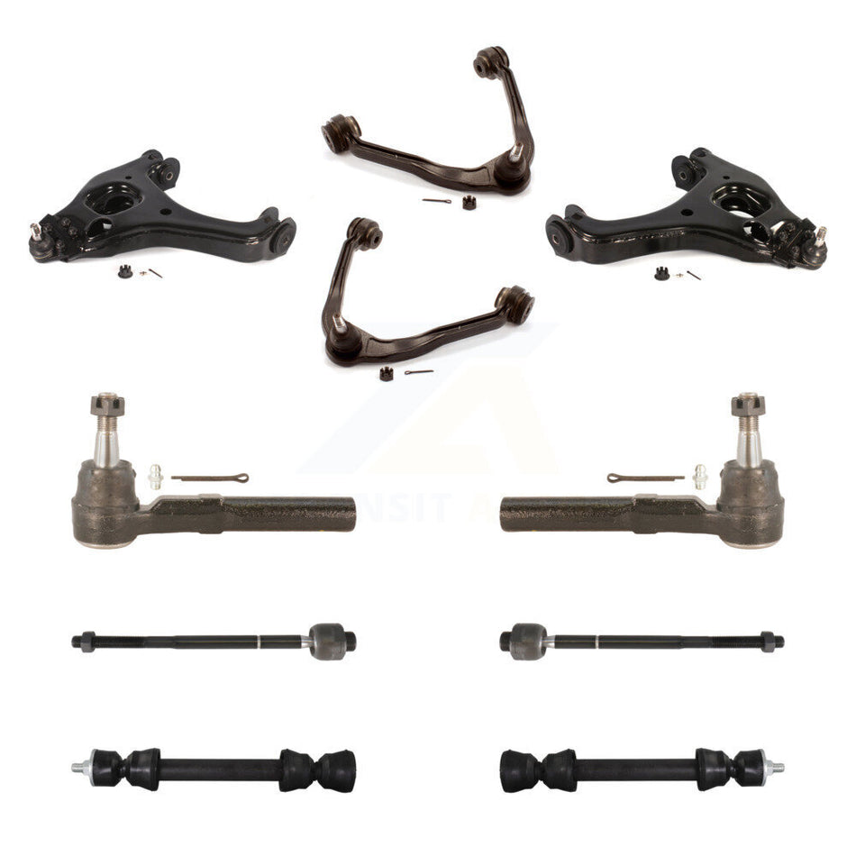 Front Control Arms Assembly And Lower Ball Joints Tie Rods Link Sway Bar Suspension Kit (10Pc) For Chevrolet Silverado 1500 GMC Sierra Classic KTR-103503