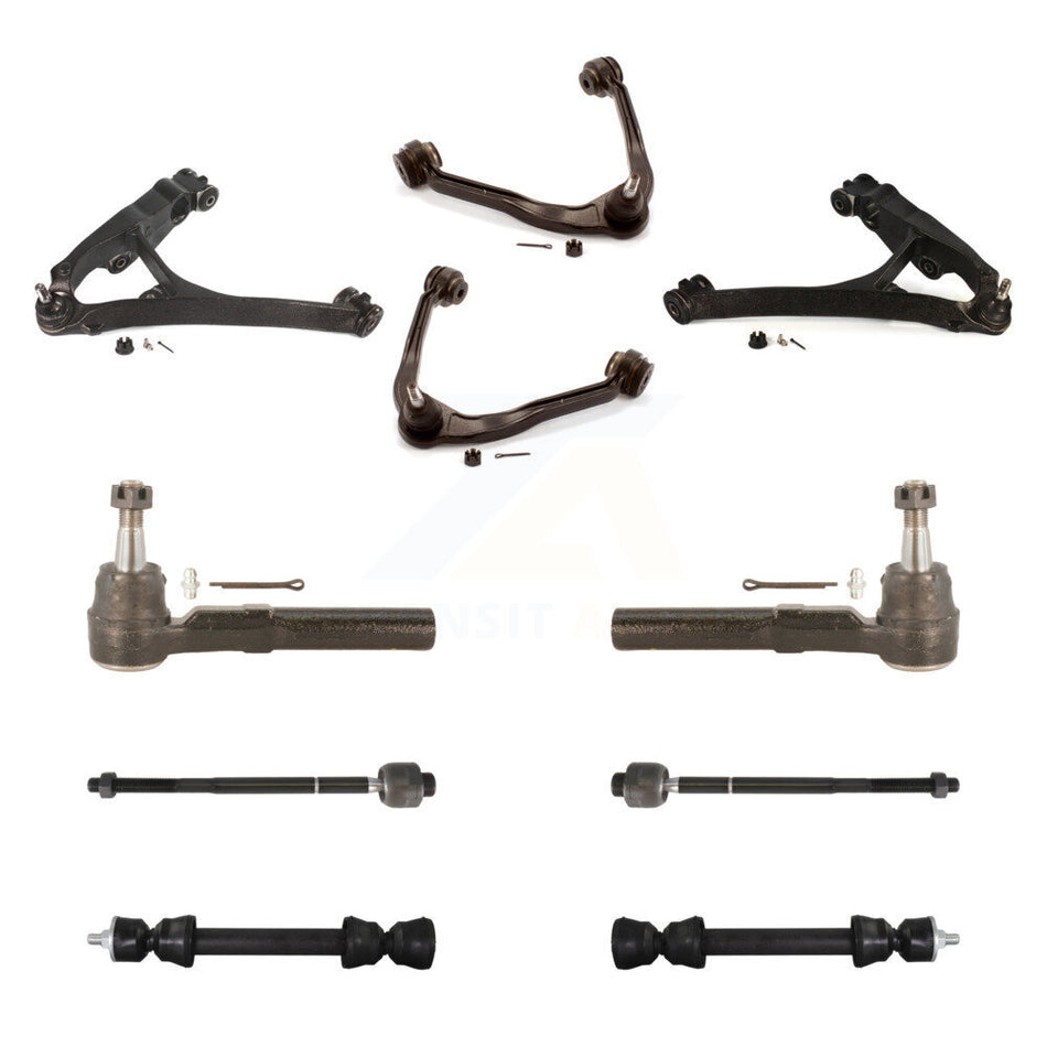 Front Control Arms Assembly And Lower Ball Joints Tie Rods Link Sway Bar Suspension Kit (10Pc) For Chevrolet Silverado 1500 GMC Sierra Classic KTR-103509