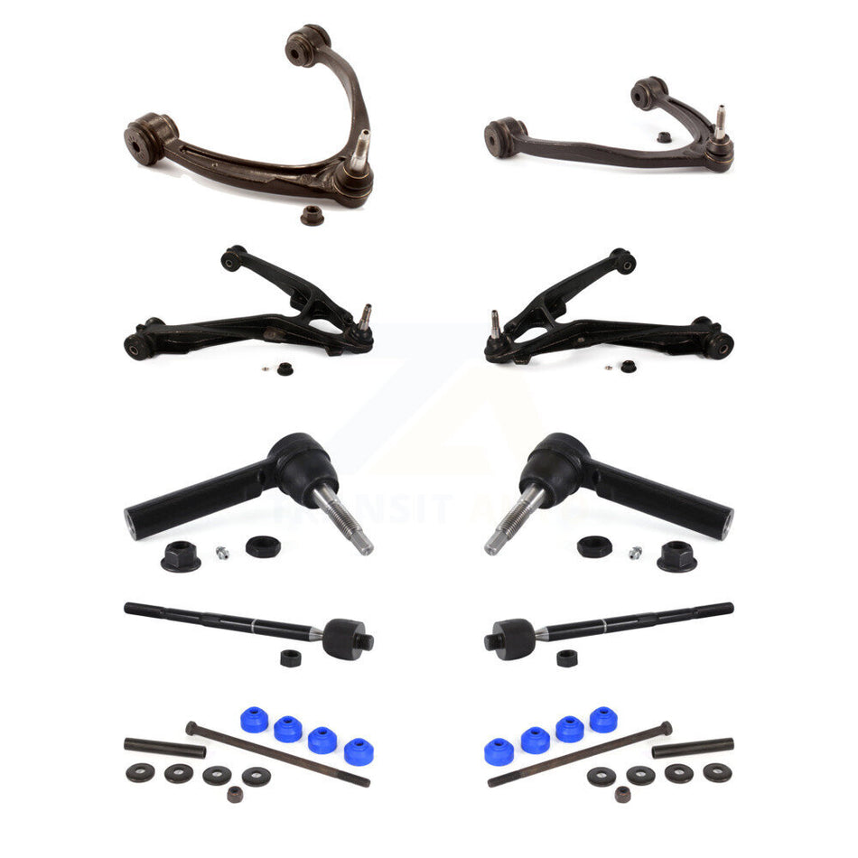 Front Control Arms Assembly And Lower Ball Joints Tie Rods Link Sway Bar Suspension Kit (10Pc) For 2014-2016 Chevrolet Silverado 1500 GMC Sierra Without Aluminum Steering Knuckles KTR-103537