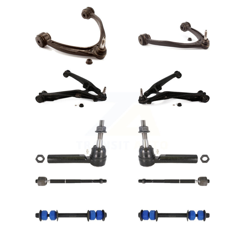 Front Control Arms Assembly And Lower Ball Joints Tie Rods Link Sway Bar Suspension Kit (10Pc) For 2014-2016 Chevrolet Silverado 1500 GMC Sierra Without Aluminum Steering Knuckles KTR-103537