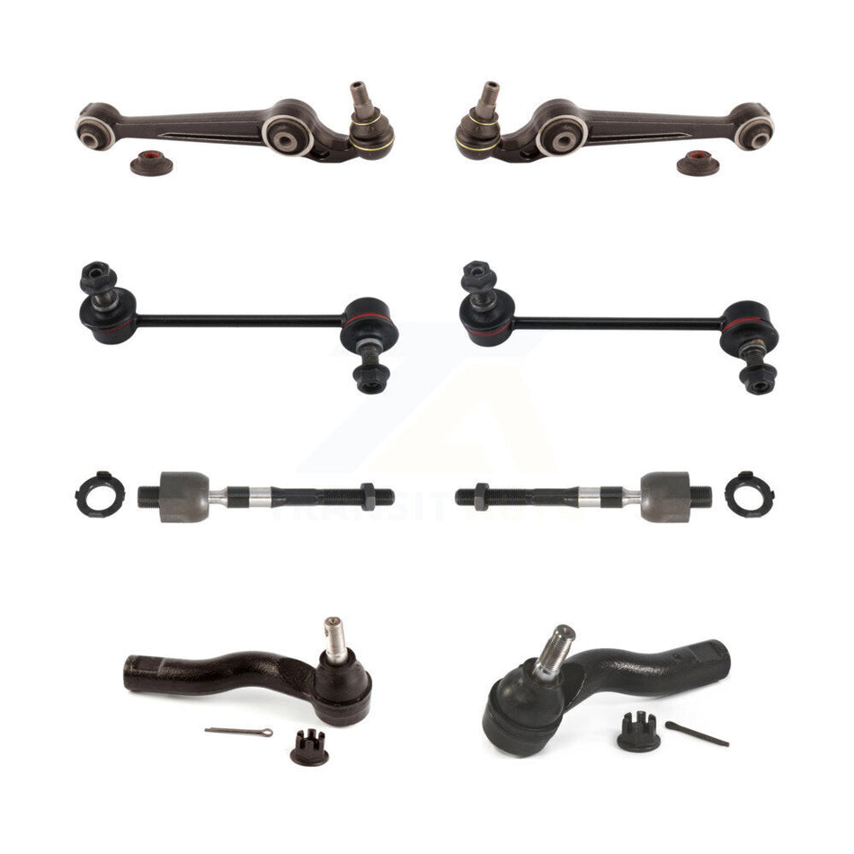 Front Control Arm Ball Joint Tie Rod End Link Kit (8Pc) For Ford Fusion Lincoln MKZ Milan KTR-103705