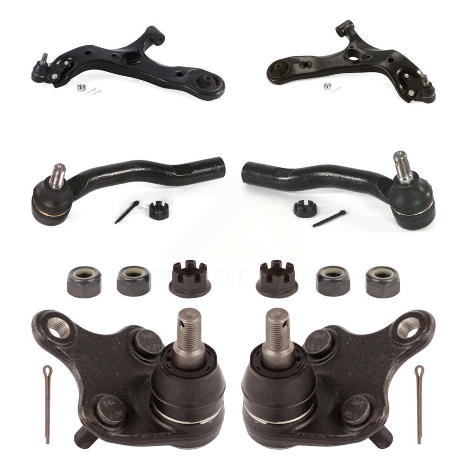 Front Suspension Control Arm With Tie Rod End And Ball Joint Kit (6Pc) For Scion xB Toyota Corolla iM KTR-104004