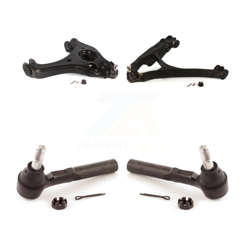 Front Suspension Control Arm Assembly And Tie Rod End Kit For 2005 Chevrolet Silverado 1500 RWD with Torsion Bar front springs Rack steering type KTR-104033