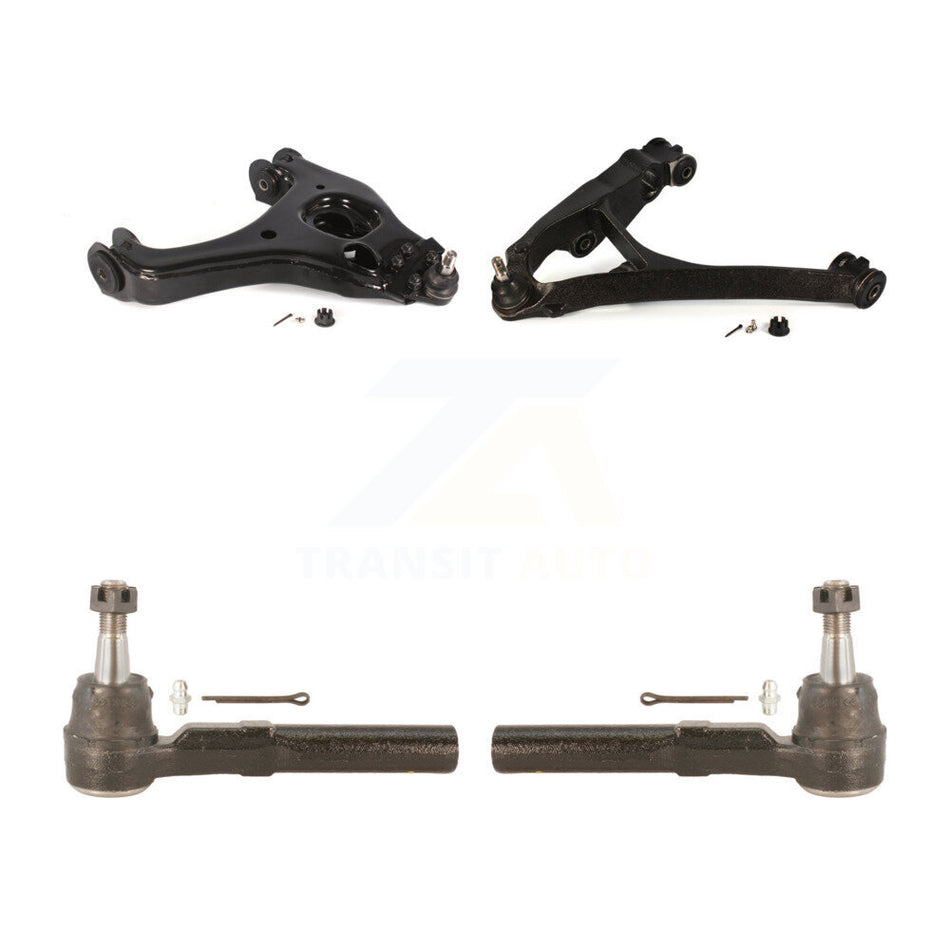 Front Suspension Control Arm Assembly And Tie Rod End Kit For 2005 Chevrolet Silverado 1500 RWD with Torsion Bar front springs Rack steering type KTR-104033