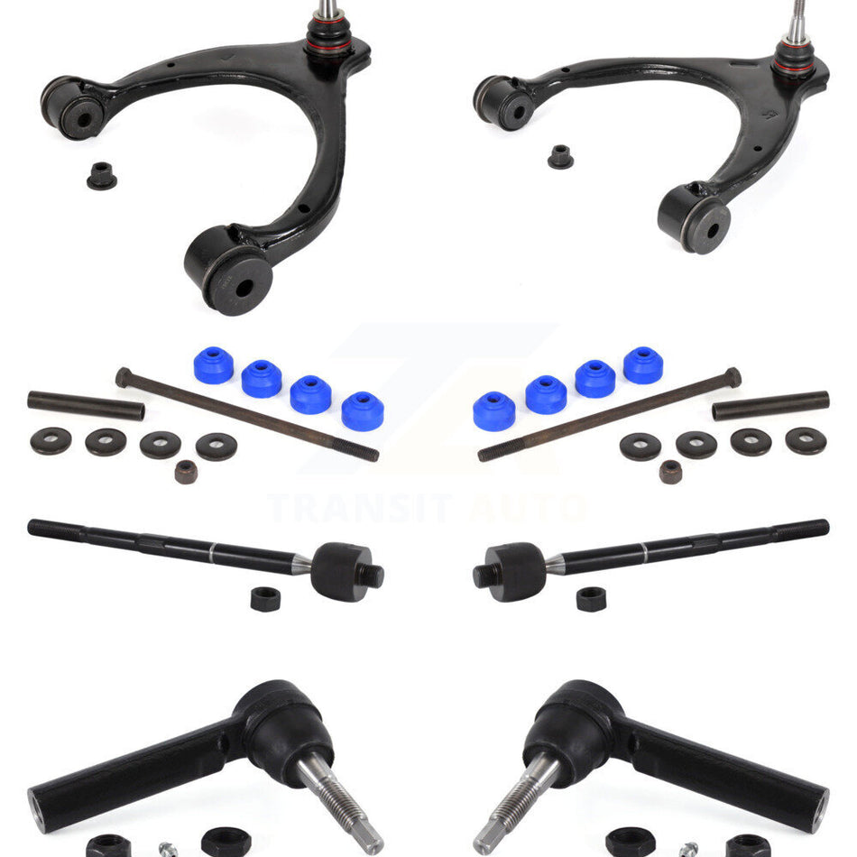 Front Control Arm And Ball Joint Tie Rod End Link Kit (8Pc) For Chevrolet Silverado 1500 GMC Sierra Tahoe Yukon Cadillac XL Suburban Escalade ESV LD Limited With Aluminum Steering Knuckles KTR-104137