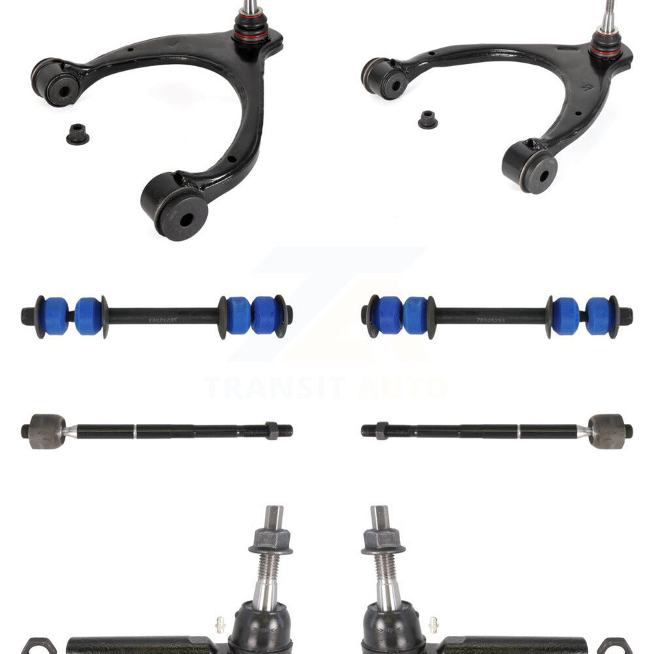 Front Control Arm And Ball Joint Tie Rod End Link Kit (8Pc) For Chevrolet Silverado 1500 GMC Sierra Tahoe Yukon Cadillac XL Suburban Escalade ESV LD Limited With Aluminum Steering Knuckles KTR-104137