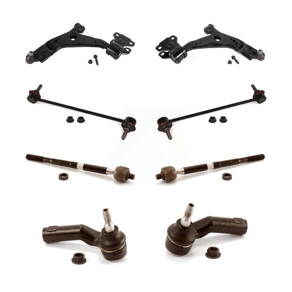 Front Control Arm & Ball Joint Tie Rod End Link Kit (8Pc) For Ford Focus Transit Connect KTR-104148